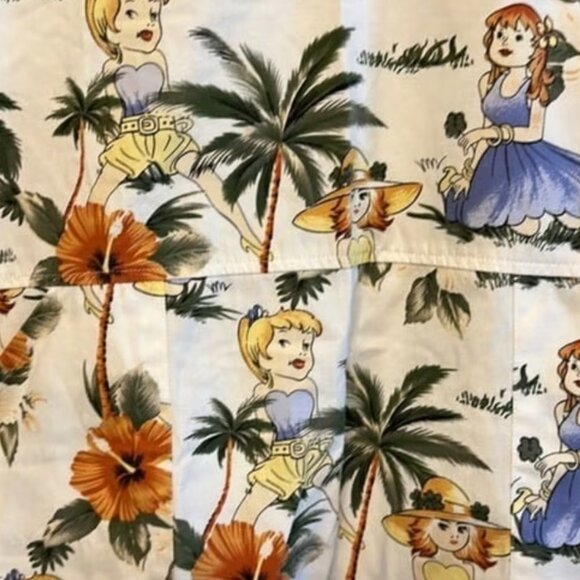 Palm Trees Plumeria Hawaiian Medical Doctor Nurse Hospital Scrub Med EUC #M-014 - Picture 3 of 4